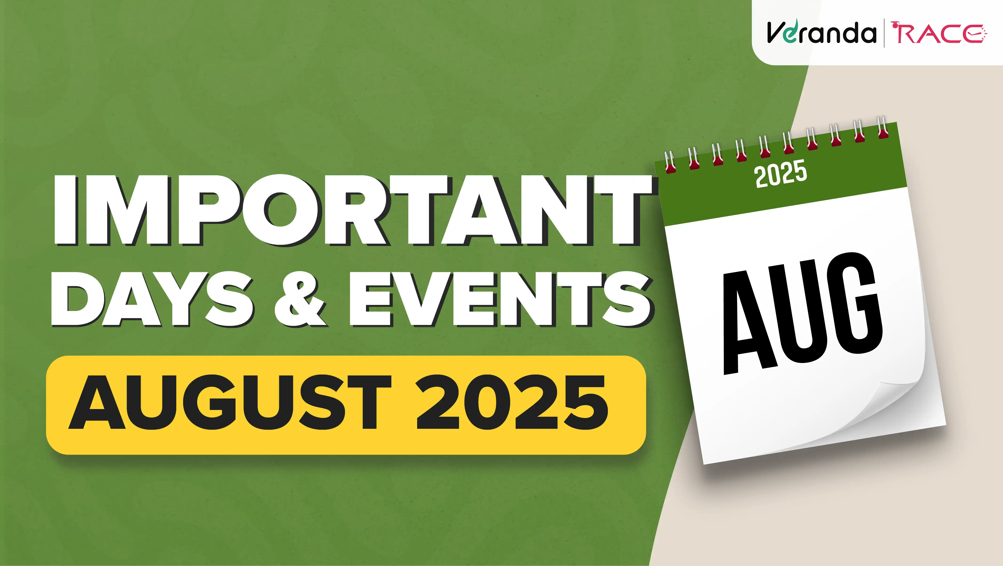 Important Days in August 2025: National and International Special Days List